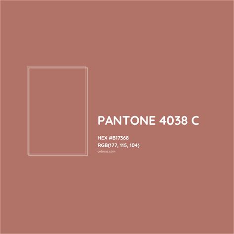 About PANTONE 4038 C Color - Color codes, similar colors and paints ...