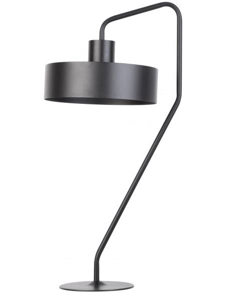 Lampka metalowa loftowa Jumbo okrągła czarna minimalistyczna 50108 Sigma