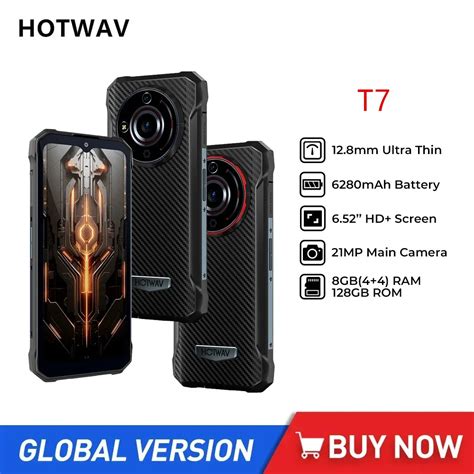 Hotwav Tel Fono Inteligente T Resistente Smartphone G Con Pantalla Hd