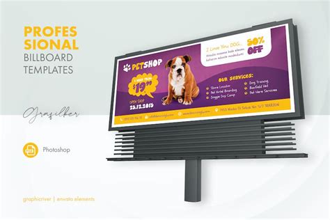 Pet Shop Billboard Templates Print Templates Ft Veterinarians And Birds