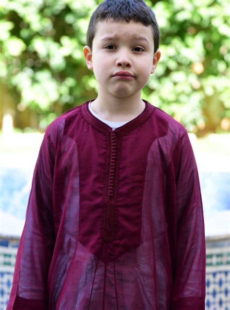 Farajia Enfants Sousdi En Rouge Bordeaux Univers Tradition