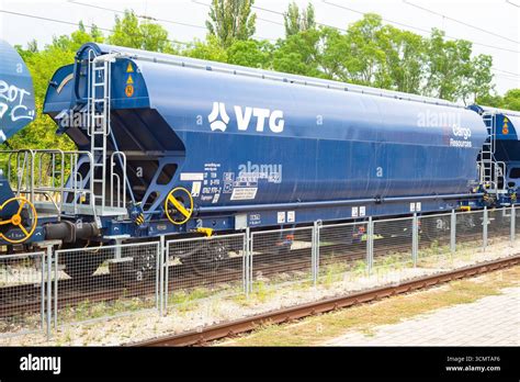 modern freight wagon  grain transport  rail urban transportation