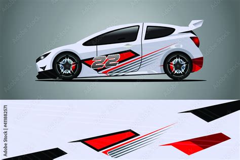 Racing Car decal wrap design. Graphic abstract livery designs for ...