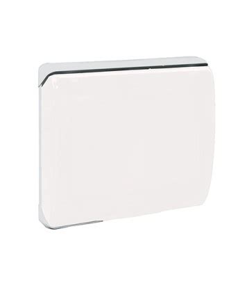 Plaque Etanche Encastree Carree Module S Couvercle Rigide Blanc