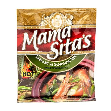 Mama Sita S Sinigang Sa Sampalok Hot Tamarind Seasoning Mix 1 76 Oz 50 G Well Come Asian