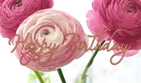 Happy Birthday Watercolor Flowers Butterfly GIF | GIFDB.com