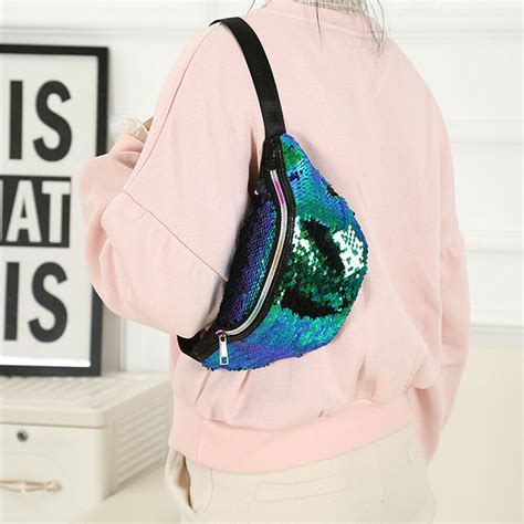 Glitter Reversible Mermaid Sequins Waist Bag Isch Guet