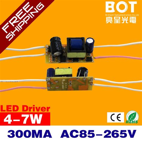 300Ma (4 7)x 1W Led Driver 4W 5W 6W 7W Lamp Light Driver/Power Supply ...