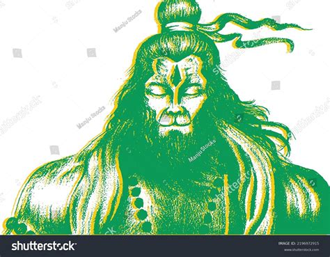 Drawing Sketch Hindu God Lord Hanuman Stock Vector (Royalty Free ...