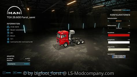 FS22 MAN TGX Forst Semi LS Modcompany