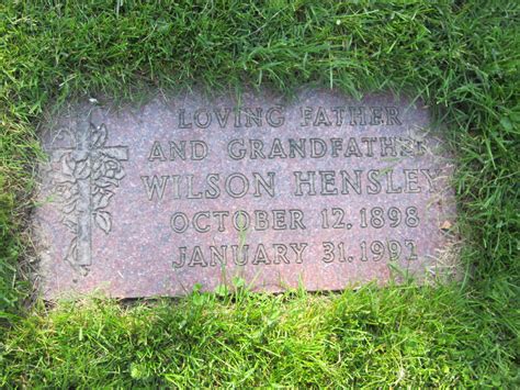 Wilson Hensley Find A Grave Memorial