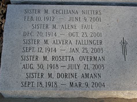 Sister Mary Dorine Amann 1918 2004 Find A Grave Memorial