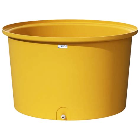300 Gallon Yellow Round Tamco® Containment Tank With 34 Drain 60 1
