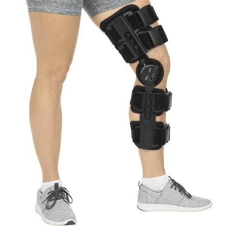 Vive Rom Knee Brace Hinged Immobilizer For Acl Mcl Pcl Injury