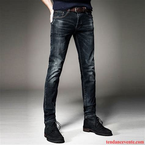 Jean Homme Pas Cher De Marque L Automne Slim Plus De Velours Pantalon