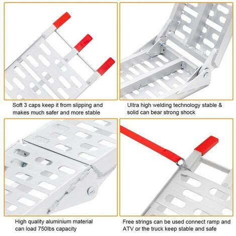 X Pliable Rampe De Chargement Antid Rapante Aluminium Stabilit Rampe