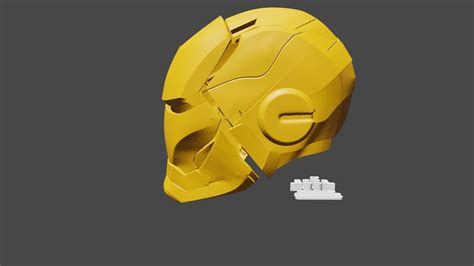 Iron Man Printable Helmet 3D model 3D printable | CGTrader