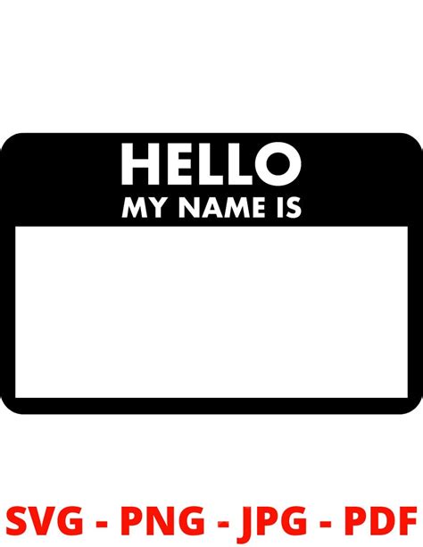 Hello My Name Is Clipart