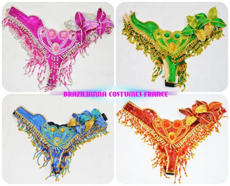 Samba Brazilian String Belly Dance Rio Carnival SAMBA Bikini Costume 11 Colors Waistband BRA