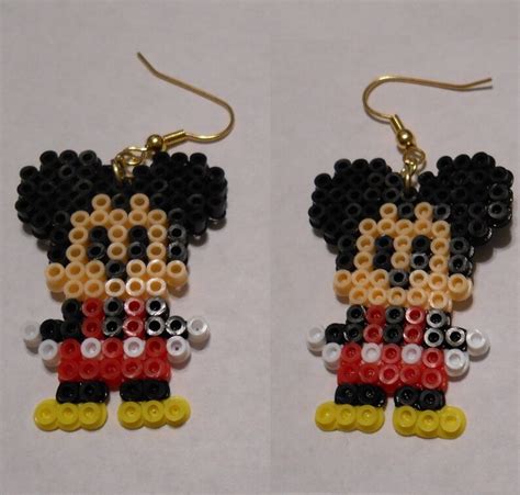 Mickey Mouse Perler Bead Earrings Etsy