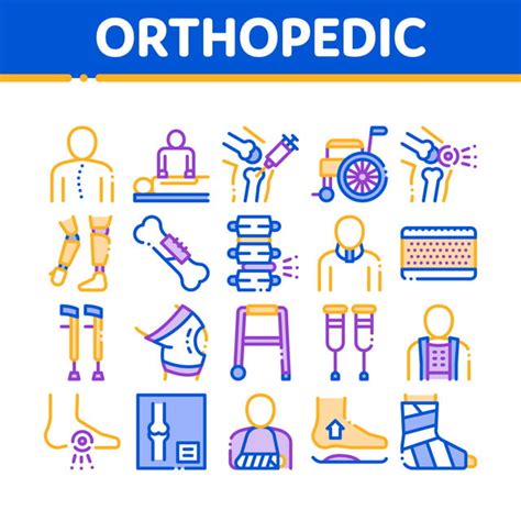 Orthopedic Collection Elements Vector Icons Set Orthopedic Collection