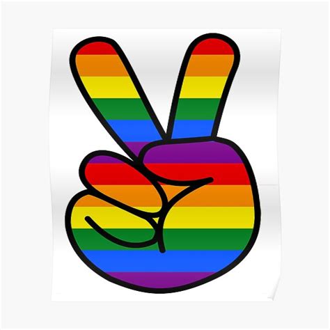 Gay Pride Rainbow Hand Poster For Sale By EpicBeast Redbubble