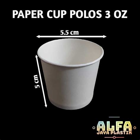 Jual Paper Cup Oz Polos HOT Isi Pcs Shopee Indonesia