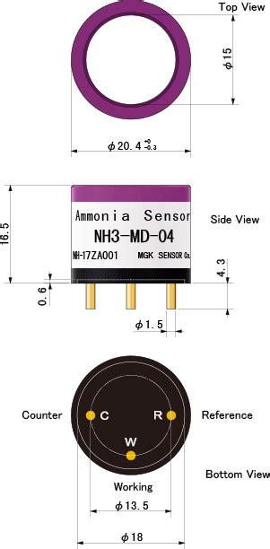 Electrochemical Ammonia Sensor Nh Md Industrial Electrochemical Gas