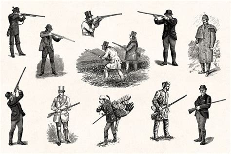 Hunting Vintage Illustrations Hunting Drawings Hunting Art Mid