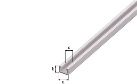 Hagebau Nadlinger Alberts Nutprofil ALU Si Elox M8 17x11x2 1m 492632