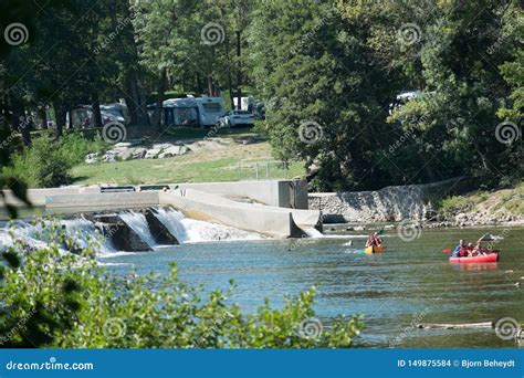 Travel Photo of Kayakers on the River Ardeche in Southern France Stock ...