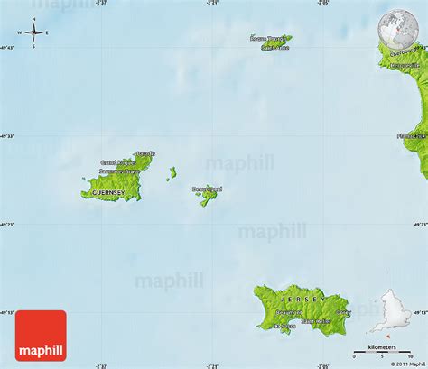 Physical Map Of Channel Islands