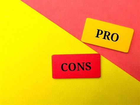 premium photo colored wooden board  word pro  cons