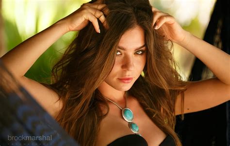 Обои girl green eyes long hair dress photo photographer model lips face brunette Lily