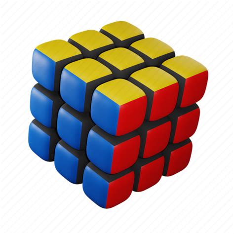 Retro Game Play Rubik Cube Riddle Solve D Illustration