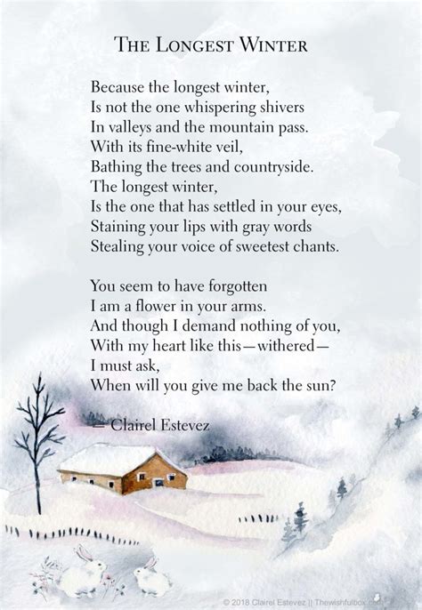 Blog Seasons Poem Winter Poems Winter Poetry