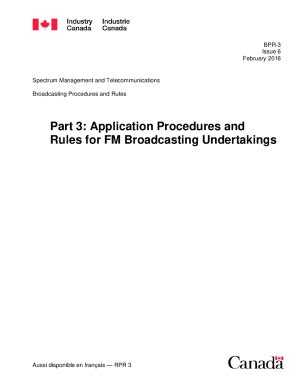 Fillable Online Application Procedures And Rules For Fm Broadcasting