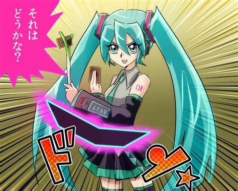 Hatsune Miku In Yu Gi Oh Fanmade Miku Hatsune Miku Anime Images