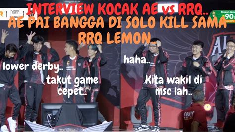 Interview Kocak Alter Ego Vs Rrq Ae Udil Deklarasi Ae Jadi Kesultanan