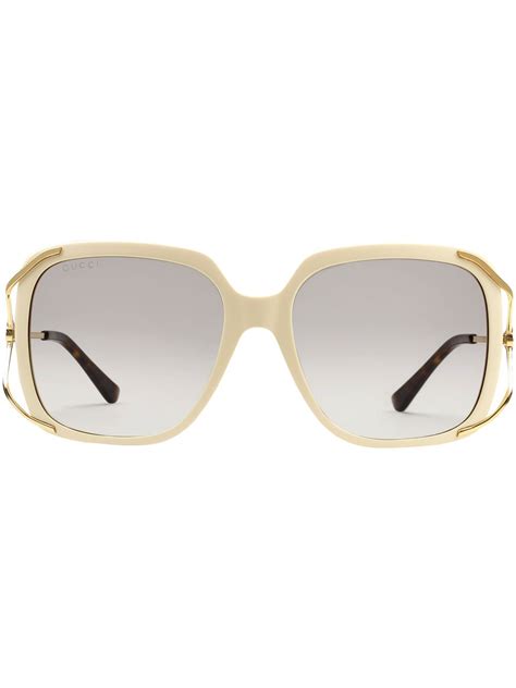 Gucci Eyewear Oversized Round Frame Sunglasses Farfetch