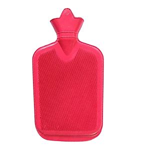 Coronation Deluxe Non Electrical Hot Water Bag Red Two Side Ribbed L Color May Vary