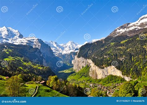 The Lauterbrunnen Valley Royalty-Free Stock Photography | CartoonDealer ...