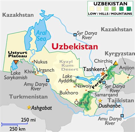 Uzbekistan Map