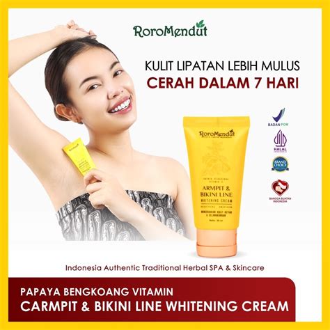 Jual 𝐑𝐎𝐑𝐎 𝐌𝐄𝐍𝐃𝐔𝐓 Krim Pemutih Ketiak Selangkangan Pantat Armpit Bikini Line Whitening Cream