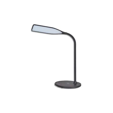 ALBA Lampe Led Smart Noir en ABS Tête L24 cm bras H35 cm socle D17 cm