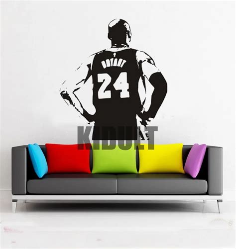 Kobe Bryant Los Angeles Lakers Basketball Star Wall Stickers Vinyl Wall