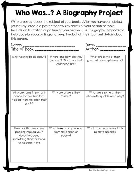 Famous Person Research Project Template