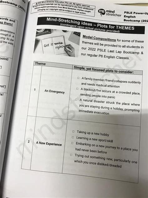 2022 PSLE P6 Math Science English Bootcamp Notes And Practices