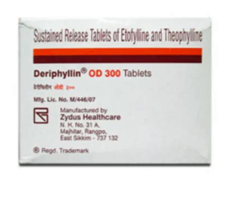 Deriphyllin OD Sustained Release Of Etofylline And Theophylline