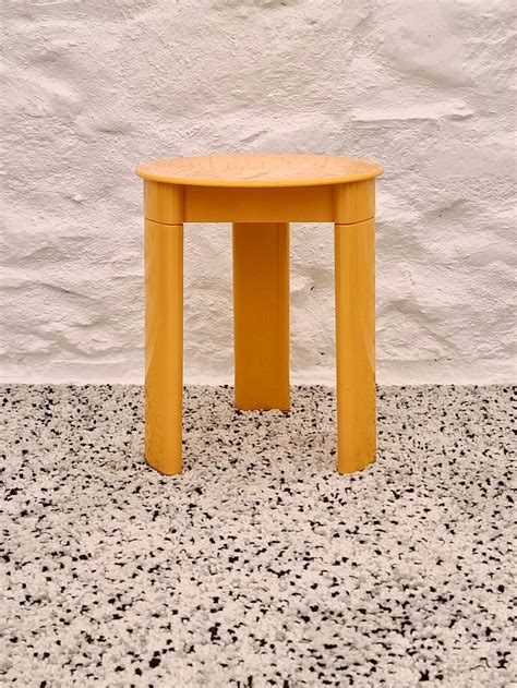 Trio Plastic Stool In Yellow By Olaf Von Bohr For Gedy Italian Space